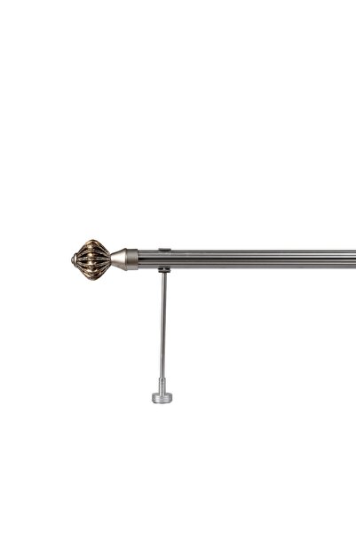 RUSTIKCIM Antik Rustik Fon Perde Askısı Gümüş Eskitme Krg-9 275 Cm