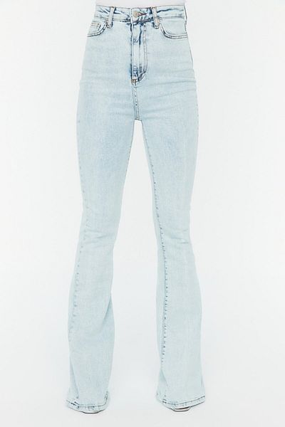 Tebessüm Life Pantaloni spanioli cu talie înaltă Sochi Blue Snow