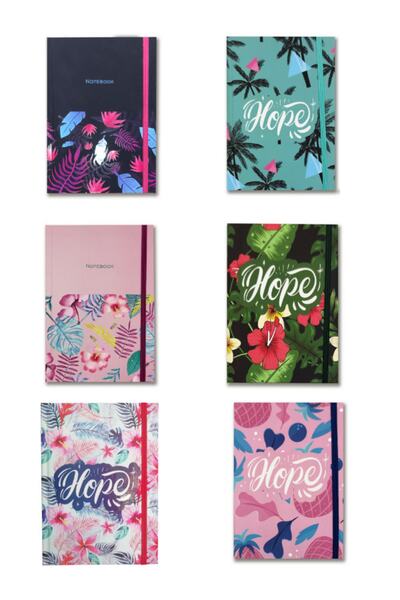 Lizy مجموعة 6 قطع دفتر ملاحظات مبطن مقاس A5 96 Yp