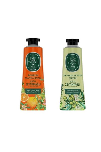 Eyüp Sabri Tuncer Bodrum Tangerine - Hand and Body Cream 50ml + Ayvalık Olive Flower Cream 50ml