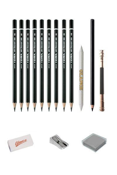 GLANCE Lyra Graduated Charcoal Sketch Drawing Set