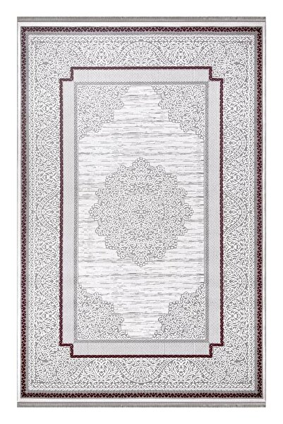 İpek Halı Ipek Mekik Halı Sardes 6927 A Gri Marsala Klasik Salon Halısı