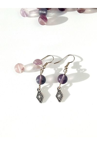 By Song Aksesuar Natural Stone Earrings