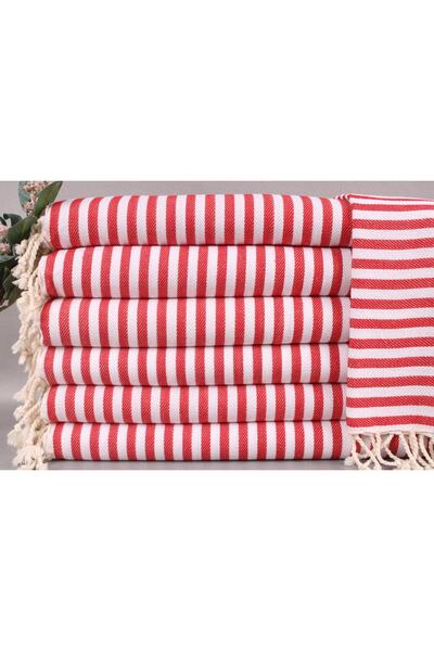 Kayra Export Peştemal Kırmızı Küçük Boy 45x100cm Pamuk Peştemal
