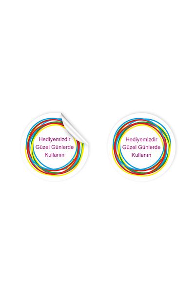 anka design Sticker Coated (2.5*2.5cm) 100 Pieces Round Cut - as a gift Colorful -