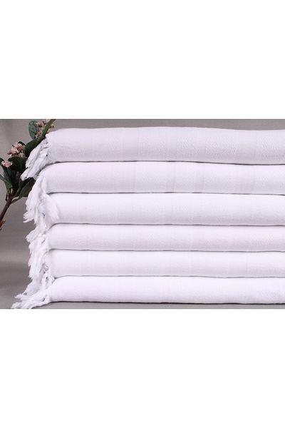 Kayra Export بيشتيمال أبيض عضوي حجم صغير 45x100 سم قطن
