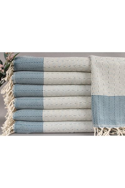 Kayra Export بيشتيمال بيسكير صغير أزرق بترولي 45x90 سم
