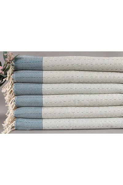 Kayra Export بيشتيمال بيسكير صغير أزرق بترولي 45x90 سم