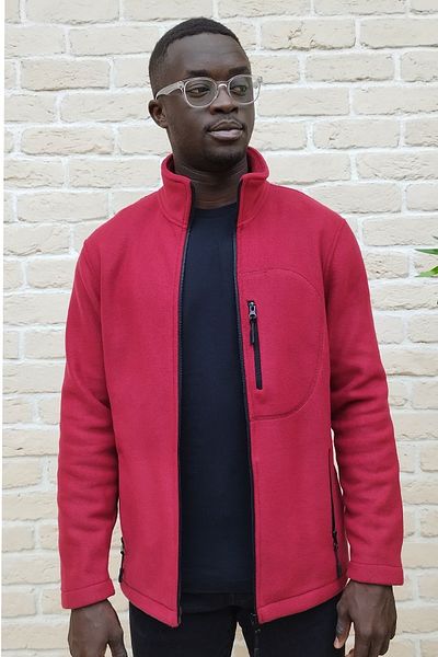 CHOTANAQ Ανδρικό αντιανεμικό μπουφάν Fleece με 3 τσέπες με πλήρες φερμουάρ