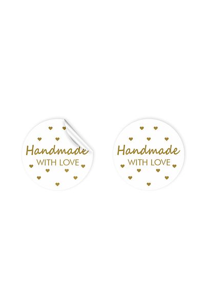 anka design Coated Sticker 4x4 cm 48 Pieces Handmade With Love