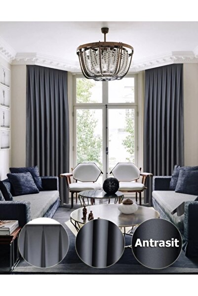 YS PERDE TASARIM Lüx Saten Blackout Karartma Fon Perde Yüksek Kaliteli 1/2,5 ...