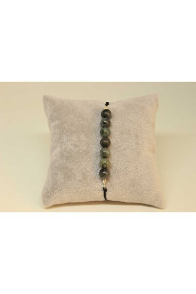 Yasamtohumu Регульований браслет із смарагдом та срібними намистинами (27270)