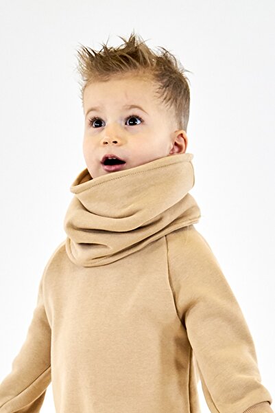 Catz Kids Vizon 3 Iplik Şardonlu Penye Arkadan Fermuarlı Tulum + Boyunluk