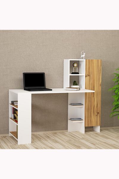 Kalender Dekor AyAyame Dolaplı Bilgisayar Masası Çalışma Masası Aym02