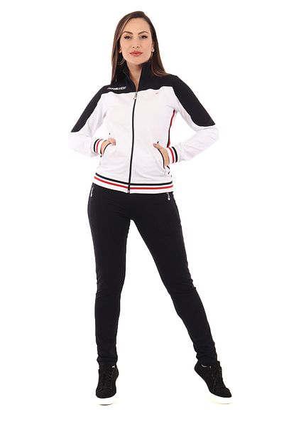 WND SPORT Embroidered Zippered Comfortable Form 2-Piece Wnd Women's Tracksuit Set