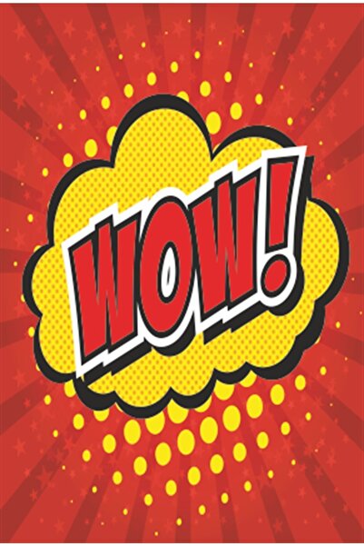 Hayat Poster Scrieri Pop Art Wow Square Retro Poster din lemn