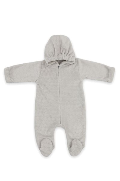 Bebitof Baby جمبسوت رمادي بغطاء للرأس - 70256