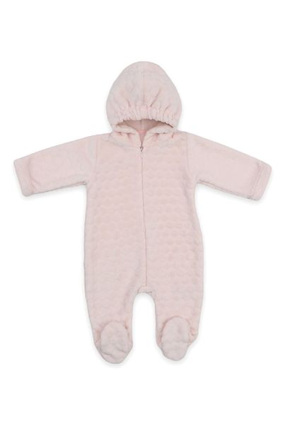 Bebitof Baby جمبسوت وردي بغطاء للرأس - 70256