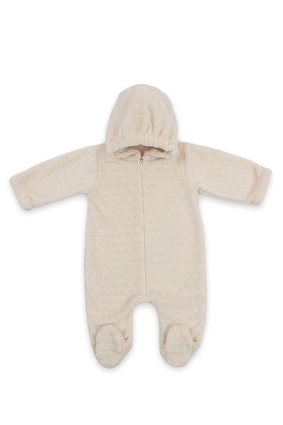 Bebitof Baby جمبسوت بغطاء للرأس بلون الحجر - 70256