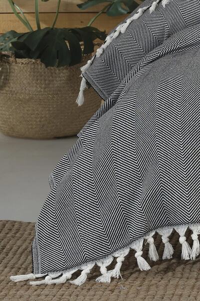 Vagonik Μοντέλο Fishback Μαύρο Personality Pique 1600γρ. 200x230 Πικέ Ψαροκόκαλο
