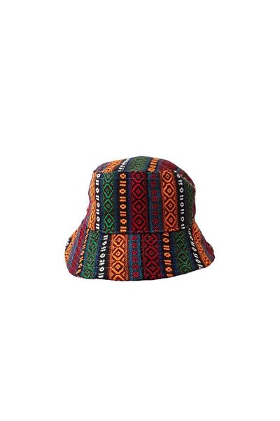 kapadokyahediyelik Safari Hat with Antep Kilim Pattern