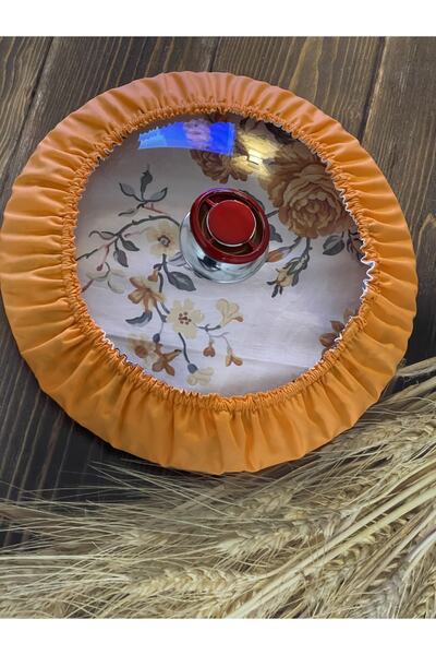 happyteks حصيرة تحضير بغطاء وعاء الأرز البرتقالي مناسبة للاستخدام على الوجهين