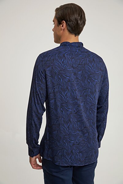 Tween Slim Fit Lacivert Baskılı Gömlek