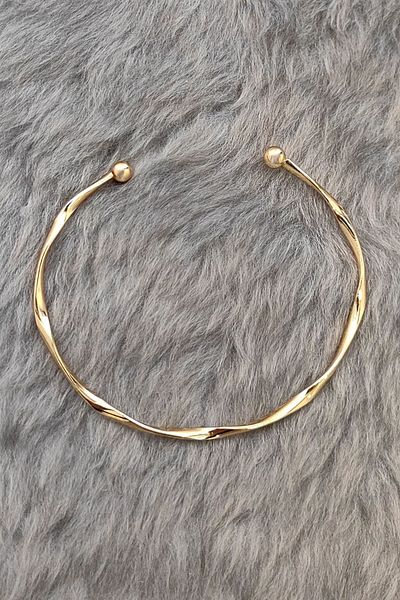 Chavin Curved Women's Platinum Plated Bracelet Er28sr