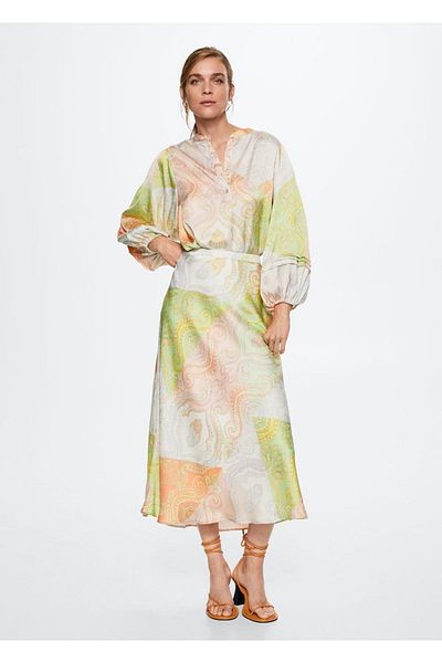 MANGO Woman Spódnica we wzór paisley