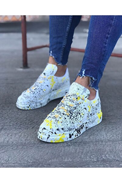 WG Fashion Mp501 Rt Šněrovací barevně potištěné pánské tenisky s vysokou/siln...