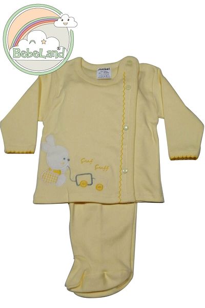 Minikel Baby Girl Choo Choo Rabbit 2-Piece Set with Booties