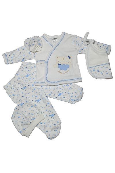 Minikel Cute Twin Teddy Bear 5-Piece Bodysuit