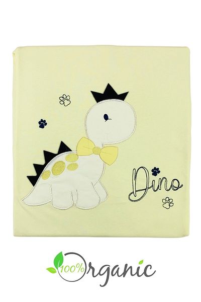 Minikel Cute Dino Combed Cotton Double Layer Blanket