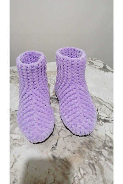 MERUT STYLE HAYATINI RENKLENDİR Ev Botu Panduf Kadife Ip Lila El Örgüsü