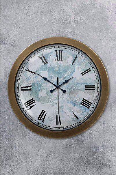 Kasva Concept هدية ساعة حائط معدنية عتيقة مقاس 36 سم من إزمير