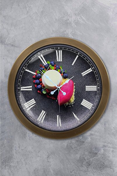 Kasva Concept هدية ساعة حائط مطبخ معدنية عتيقة مقاس 36 سم