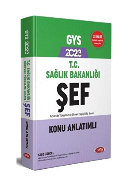 Data Yayınları Data 2023 Gys Sağlık Bakanlığı Şef Konu Anlatımlı Görevde Yüks...