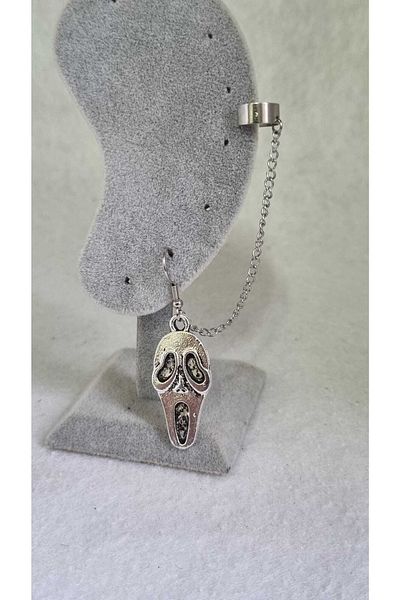 Fugusugu Scream Tragus Compression Chain Earrings Screamkkr890