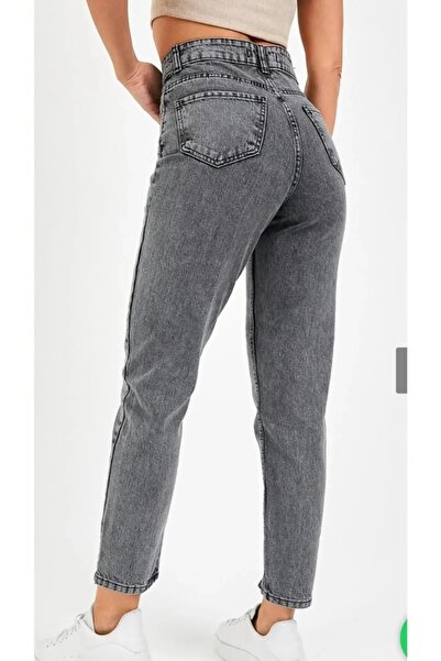 DRC trend Women's Smoked High Waist Soft Touch Comfortable Cut Mom Jean Jeans