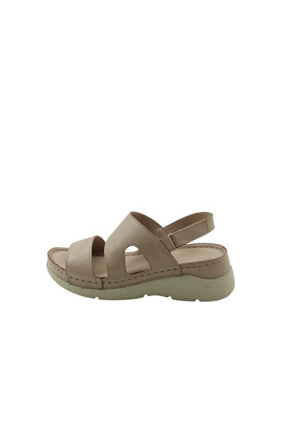 Dünya Shoes Hakiki Deri Kadın Sandalet