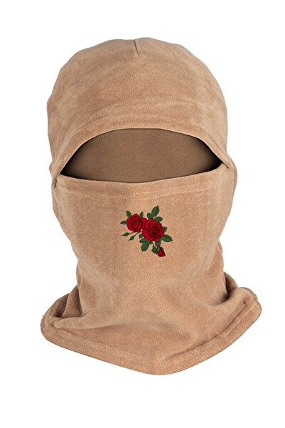 Zeron Tasarım Red Rose Fleece Snow Mask Long Gloves Set Bll820