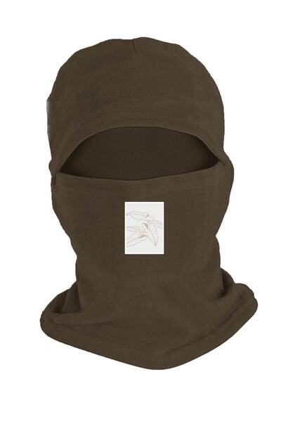 Zeron Tasarım Leaf Fleece Snow Mask Long Gloves Set Bll621