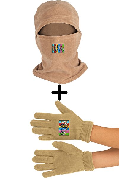 Zeron Tasarım Set mănuși lungi Naruto Fleece Balaclava Bll447