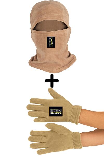Zeron Tasarım Set de mănuși lungi Nyc Fleece Balaclava Bll506