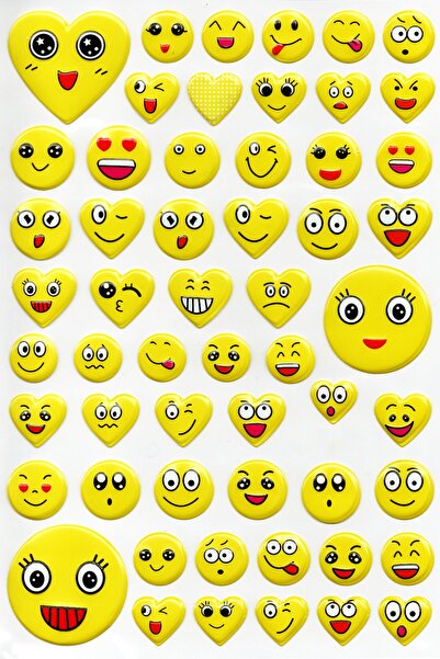 Limmy Sticker Kabartmalı A4 Boyutunda Stiker Defter, Planlayıcı Etiket (lim20...