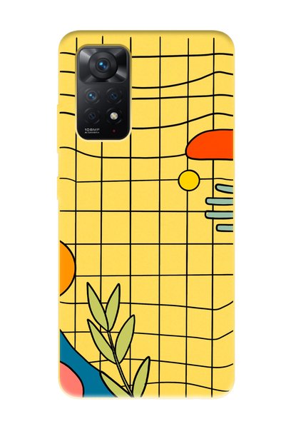 Spoyi Xiaomi Redmi Note 11 Line Design Yellow Launch Phone Case