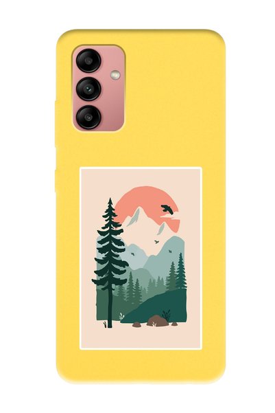 Spoyi Samsung A04S Lake Forest Design Yellow Launch Phone Case