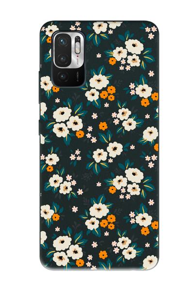 Spoyi Xiaomi Redmi Note 10 5g Çiçek Bahçesi Tasarımlı Siyah Lansman Telefon K...