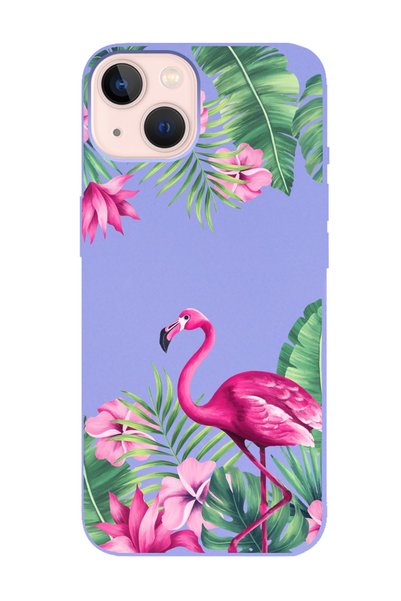 Spoyi iPhone 14 Tropical Flamingo Design Lilac Launch Phone Case