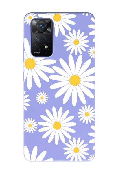 Spoyi Xiaomi Redmi Note 11 Big Daisy Design Lilac Launch Phone Case